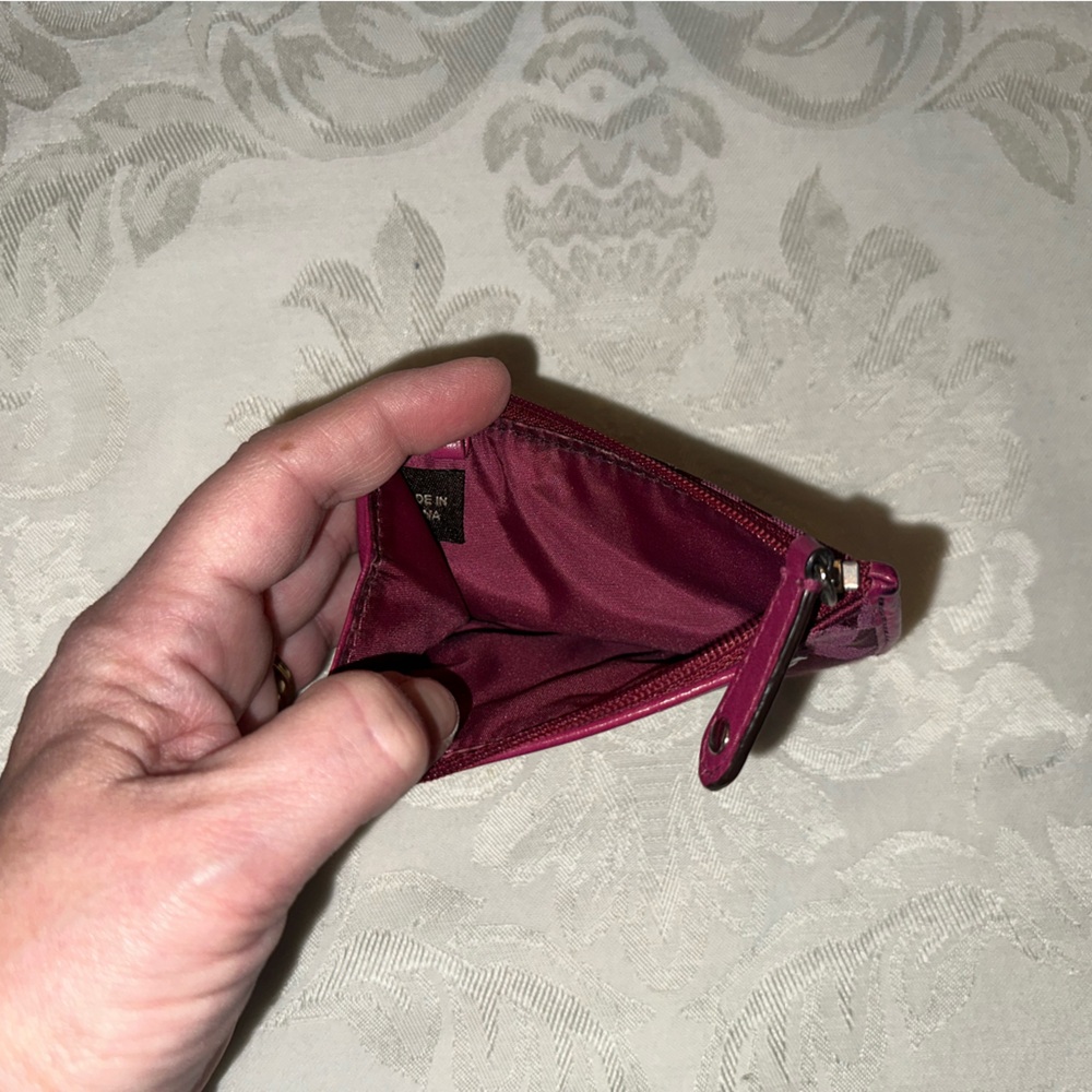 EUC Vintage Coach Mini Skinny Pouch with Keychain - Picture 6 of 7